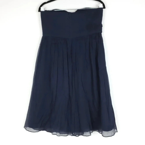 J. crew Taryn Silk Chiffon Dress In Navy 8 - Picture 2 of 13